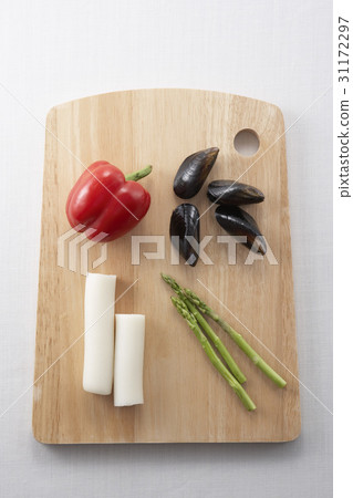 西紅柿，青椒，蘆筍，貽貝， 31172297