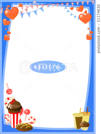 Photo frame. Standard photo size in inches. Vector 31174630