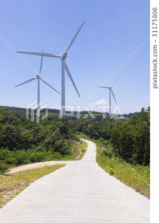 Turbine, Gyeongju Wind Power Plant, Tohamsan, Gyeongju, Gyeongbuk Turbine, Gyeongju Wind Power Plant, Tohamsan, Gyeongju, Gyeongbuk 31175806