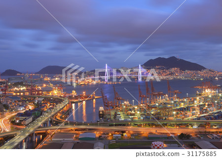 釜山漢江大橋，Jajeongdae碼頭，釜山港，Bongryasan，東谷，釜山 31175885