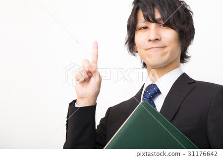 A man pointing at a finger 31176642