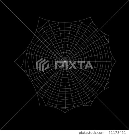 Spiderweb. Isolated on black background. 31178431