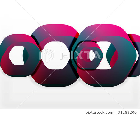 Geometric abstract background, cut chain shapes or 31183206