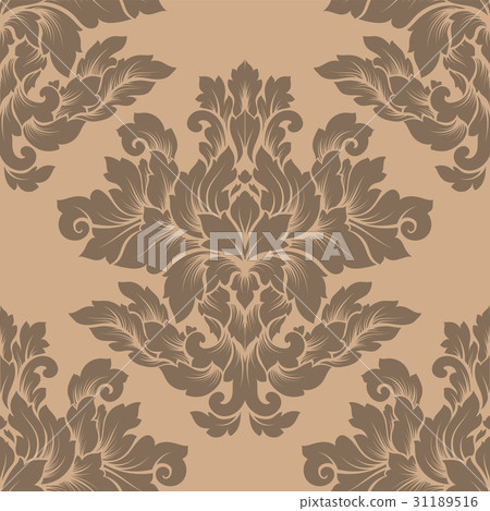Damask seamless pattern intricate design 31189516