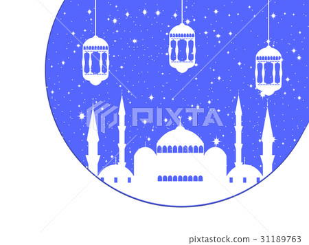 Ramadan Kareem. Mosque and lantern. Muslim holiday Ramadan Kareem. Mosque and lantern. Muslim holiday 31189763