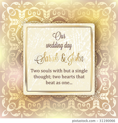 Intricate baroque luxury wedding invitation card 31190066