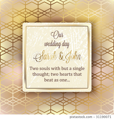 Intricate baroque luxury wedding invitation card Intricate baroque luxury wedding invitation card 31190071