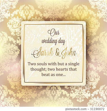 Intricate baroque luxury wedding invitation card 31190072