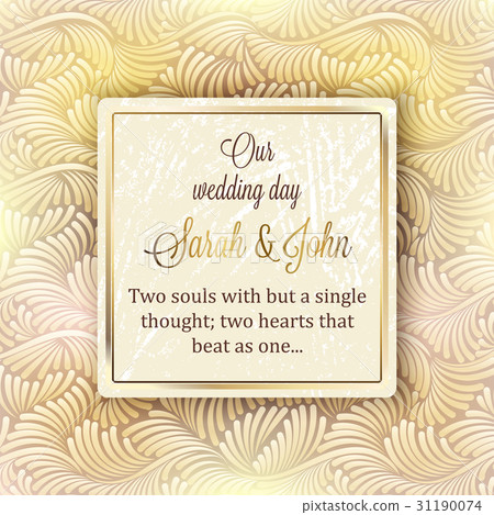 Intricate baroque luxury wedding invitation card 31190074