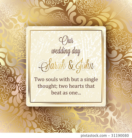 Intricate baroque luxury wedding invitation card Intricate baroque luxury wedding invitation card 31190080