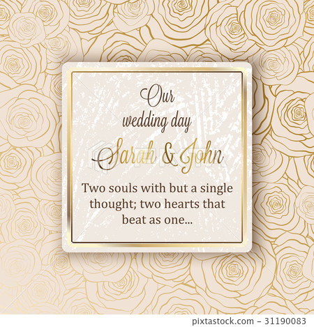 Intricate baroque luxury wedding invitation card Intricate baroque luxury wedding invitation card 31190083