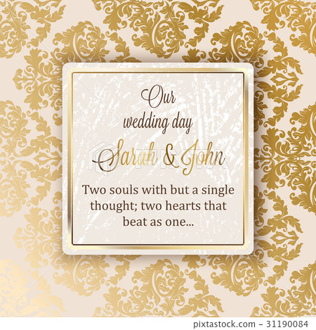 Intricate baroque luxury wedding invitation card Intricate baroque luxury wedding invitation card 31190084