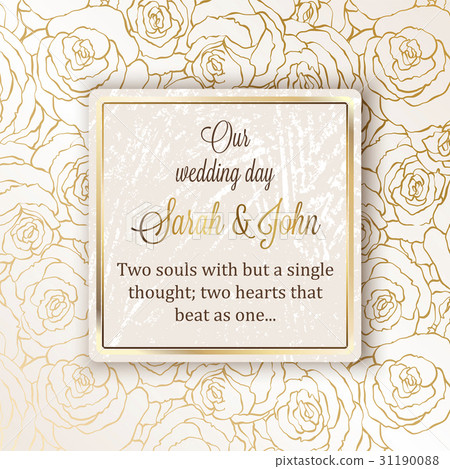 Intricate baroque luxury wedding invitation card Intricate baroque luxury wedding invitation card 31190088