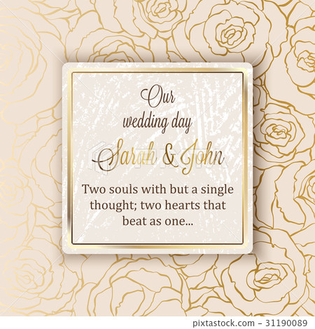 Intricate baroque luxury wedding invitation card 31190089