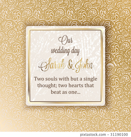 Intricate baroque luxury wedding invitation card Intricate baroque luxury wedding invitation card 31190100