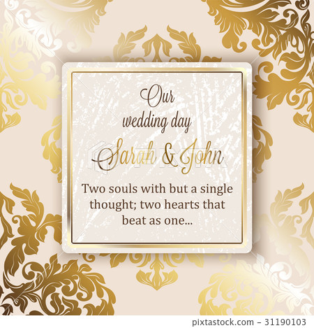 Intricate baroque luxury wedding invitation card Intricate baroque luxury wedding invitation card 31190103