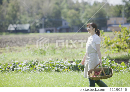 享受家庭菜園的婦女 31190246