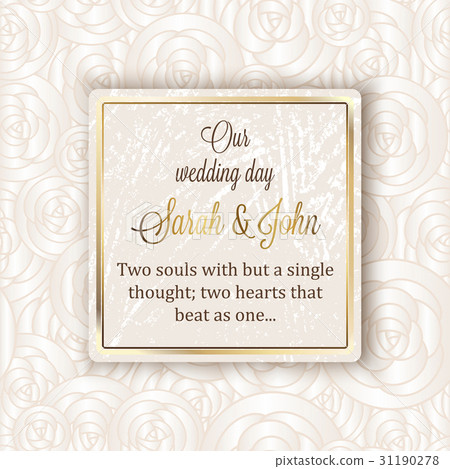 Intricate baroque luxury wedding invitation card 31190278