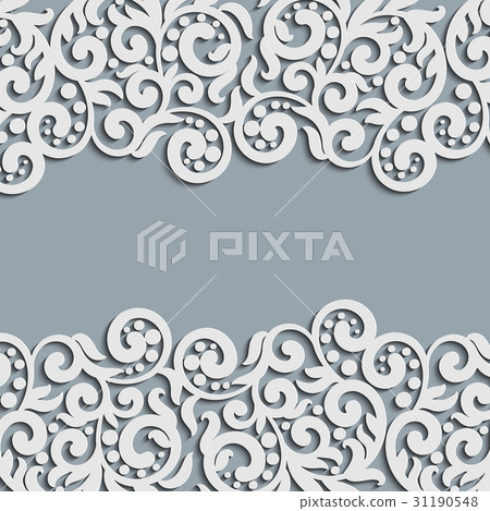 Vector floral swirls decorated invitation card. Vector floral swirls decorated invitation card. 31190548