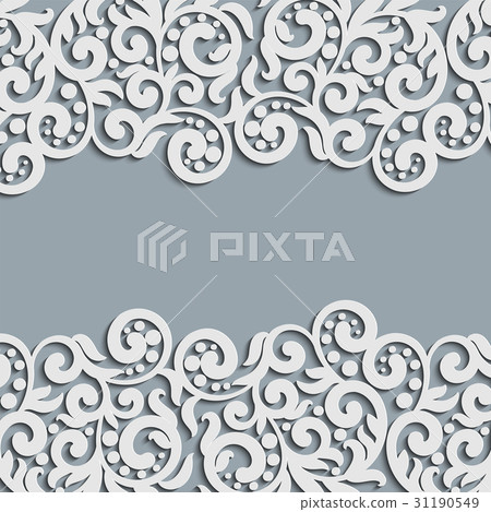 Vector floral swirls decorated invitation card. Vector floral swirls decorated invitation card. 31190549