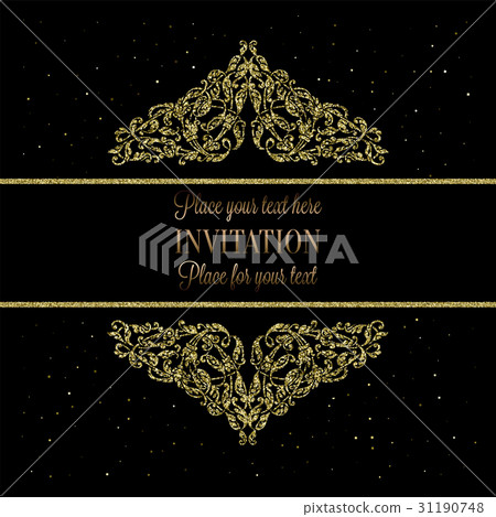 Antique baroque luxury wedding invitation Antique baroque luxury wedding invitation 31190748