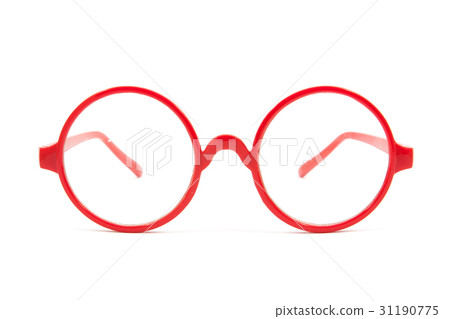 red fashion glasses isolated on white red fashion glasses isolated on white 31190775
