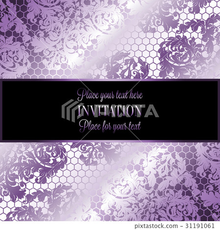 Baroque background with metal vintage frame 31191061