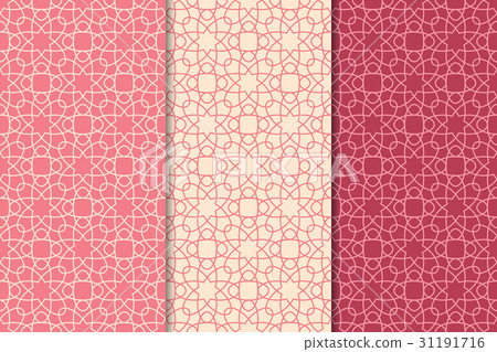 Red Arab Pattern Arabic ornaments. Red vintage seamless pattern - Stock Illustration ...