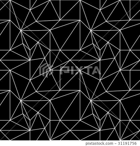 Polygonal background. Black seamless pattern - Stock Illustration ...