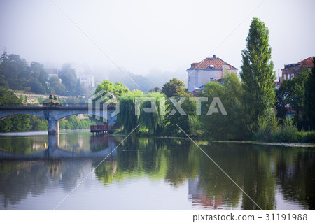 Picturesque view of Perigord town in France Picturesque view of Perigord town in France 31191988