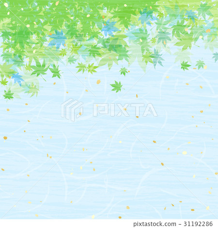 藍槭日本紙背景 31192286