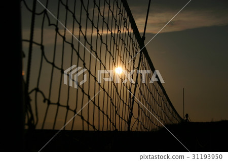 日落沙灘排球 31193950