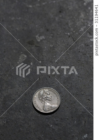 Australian 20 cents coin on the floor. Australian 20 cents coin on the floor. 31194641