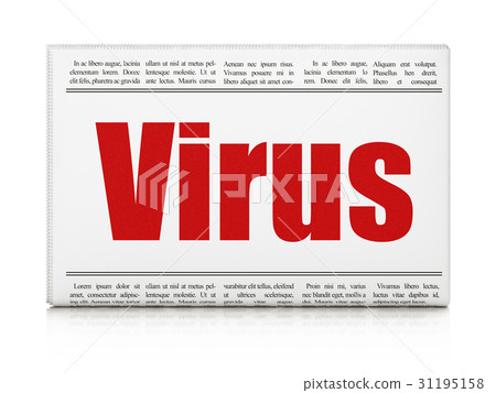 Safety concept: newspaper headline Virus Safety concept: newspaper headline Virus 31195158