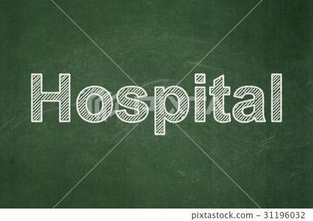 Healthcare concept: Hospital on chalkboard 31196032