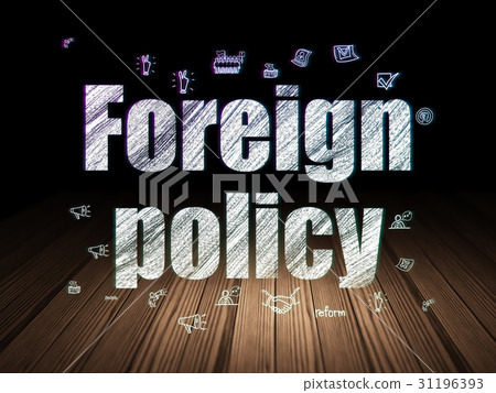 Politics concept: Foreign Policy in grunge dark 31196393