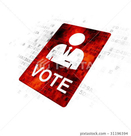 Politics concept: Ballot on Digital background Politics concept: Ballot on Digital background 31196394