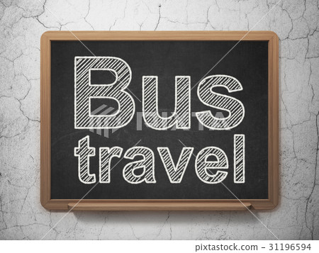 Travel concept: Bus Travel on chalkboard Travel concept: Bus Travel on chalkboard 31196594