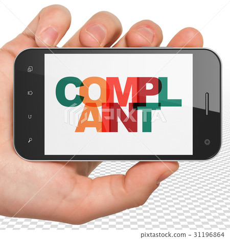 Law concept: Hand Holding Smartphone with Law concept: Hand Holding Smartphone with 31196864