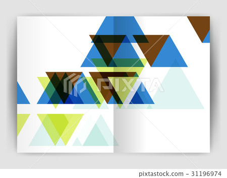 Vector triangle business annual report cover print - Stock Illustration ...