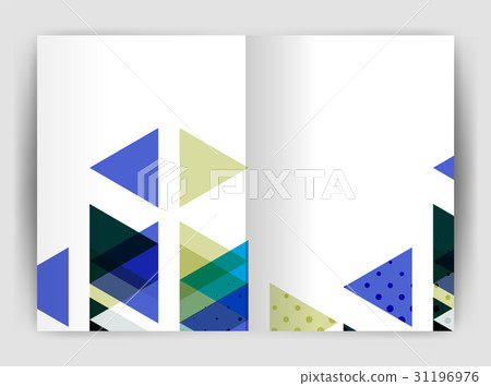 Vector triangle business annual report cover print - Stock Illustration ...