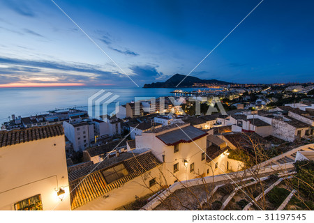 Altea white houses at sunset in Costa Blanca,Spain 31197545