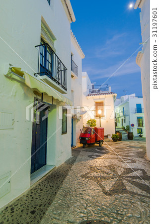 narrow romantic street in Frigiliana,Spain 31197601