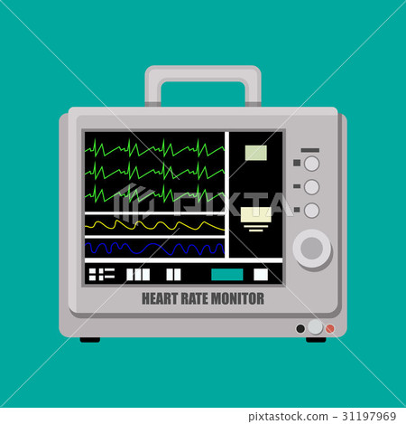 Patient heart rate monitor. - Stock Illustration [31197969] - PIXTA