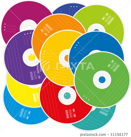 CD Pile Colored Labels CD Pile Colored Labels 31198177