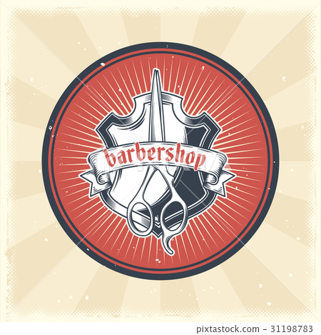 Vector vintage badge, sticker, sign with heraldic 31198783