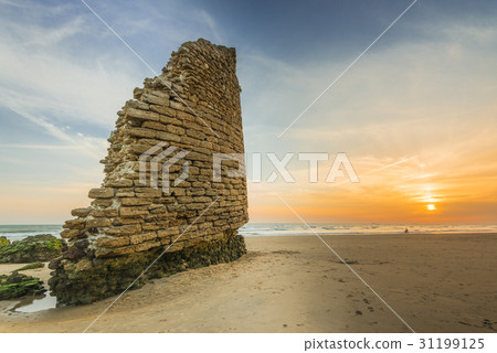 Torre del Loro Roman tower ruins on beach  31199125