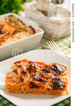 Vegetarian food - sweet potato casserole. 31199408