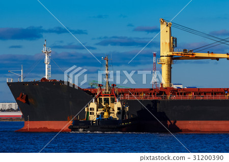 Black cargo ship mooring Black cargo ship mooring 31200390