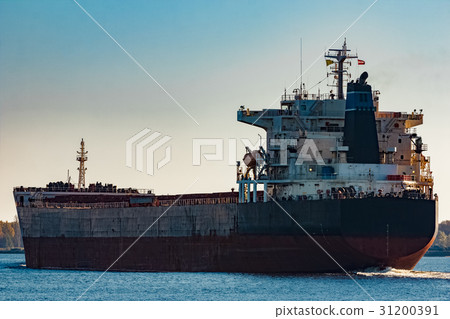 Black cargo ship Black cargo ship 31200391